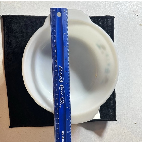 Vintage Anchor Hocking Fire King BLUE HEAVEN Casserole glass Dish 8" 1/2 Quart - Picture 3 of 7